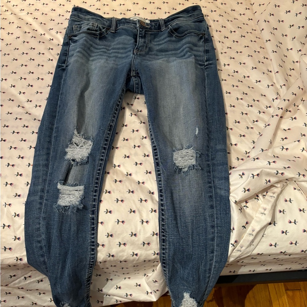 Midrise skinny jeans